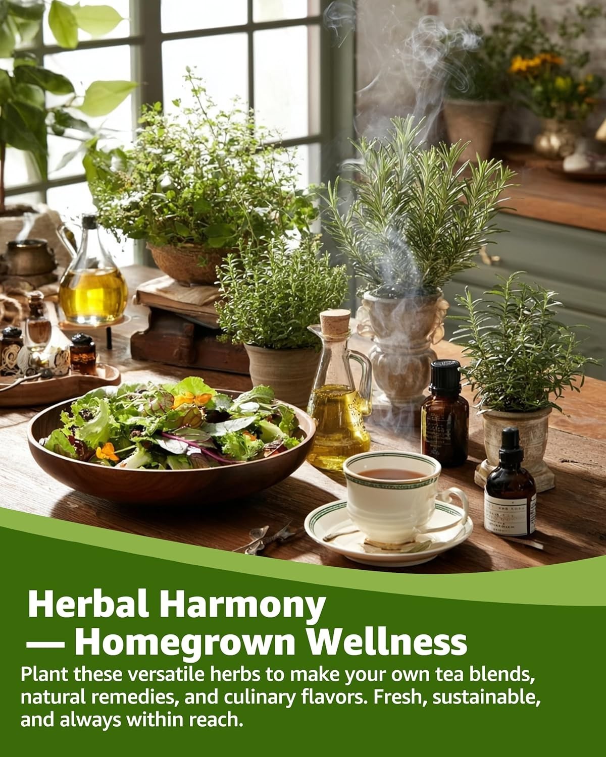 Medicinal & Tea Herb Seeds for Planting – 35 Non-GMO Heirloom Variety Pack fo…