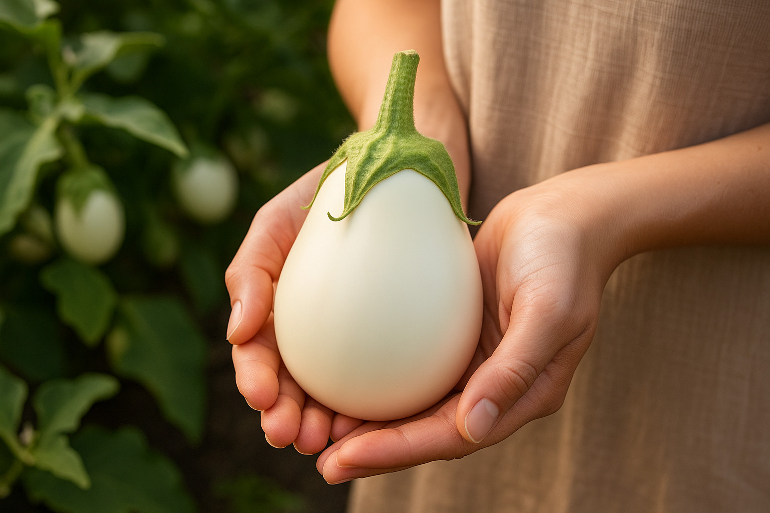 Japanese White Egg Eggplant Seeds – Rare Mini Eggplants Heirloom 25 Seeds