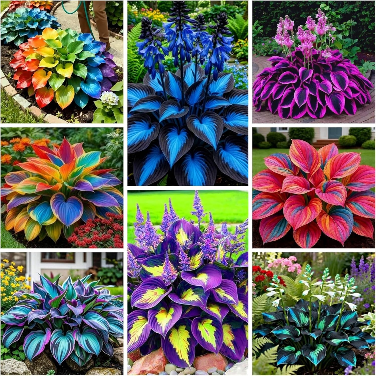 Heirloom Hosta Plants Seeds – 290+ Rich Foliage, Heart-Shaped Leaves, Low Care