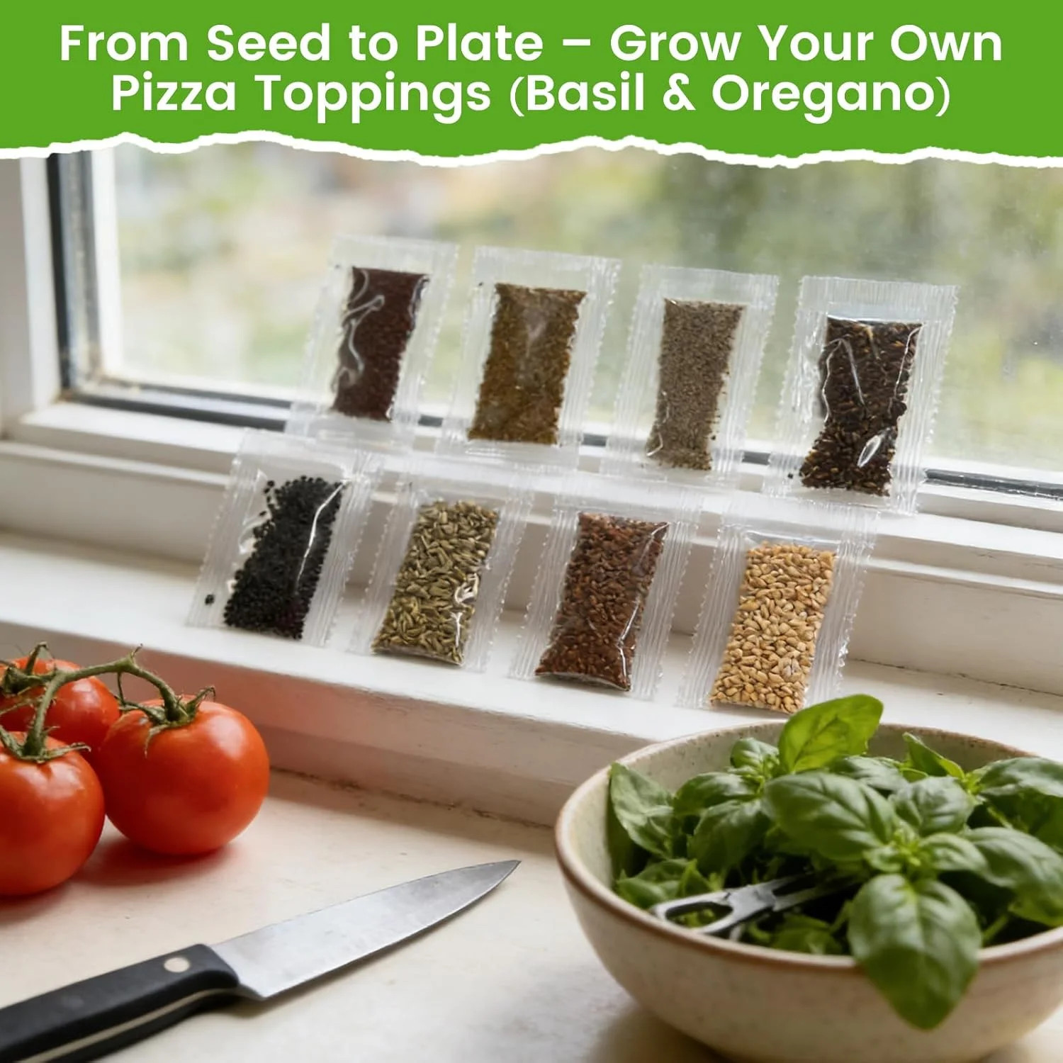 Herb Seeds 15-Pack – 4,500+ Heirloom Seeds for Planting – Indoor & Outdoor Herb