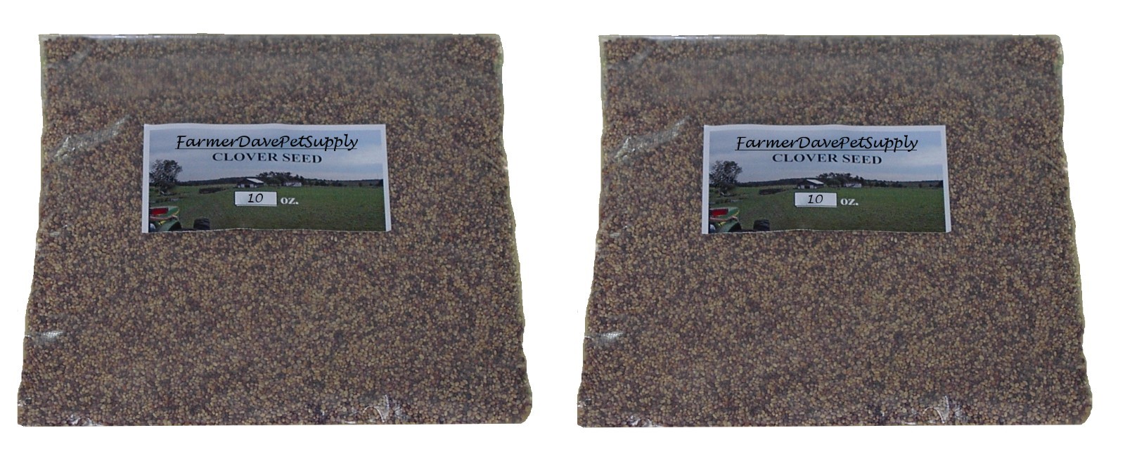 20 oz. (Two 10 oz. Bags) SEED — CLOVER HAY — SEED