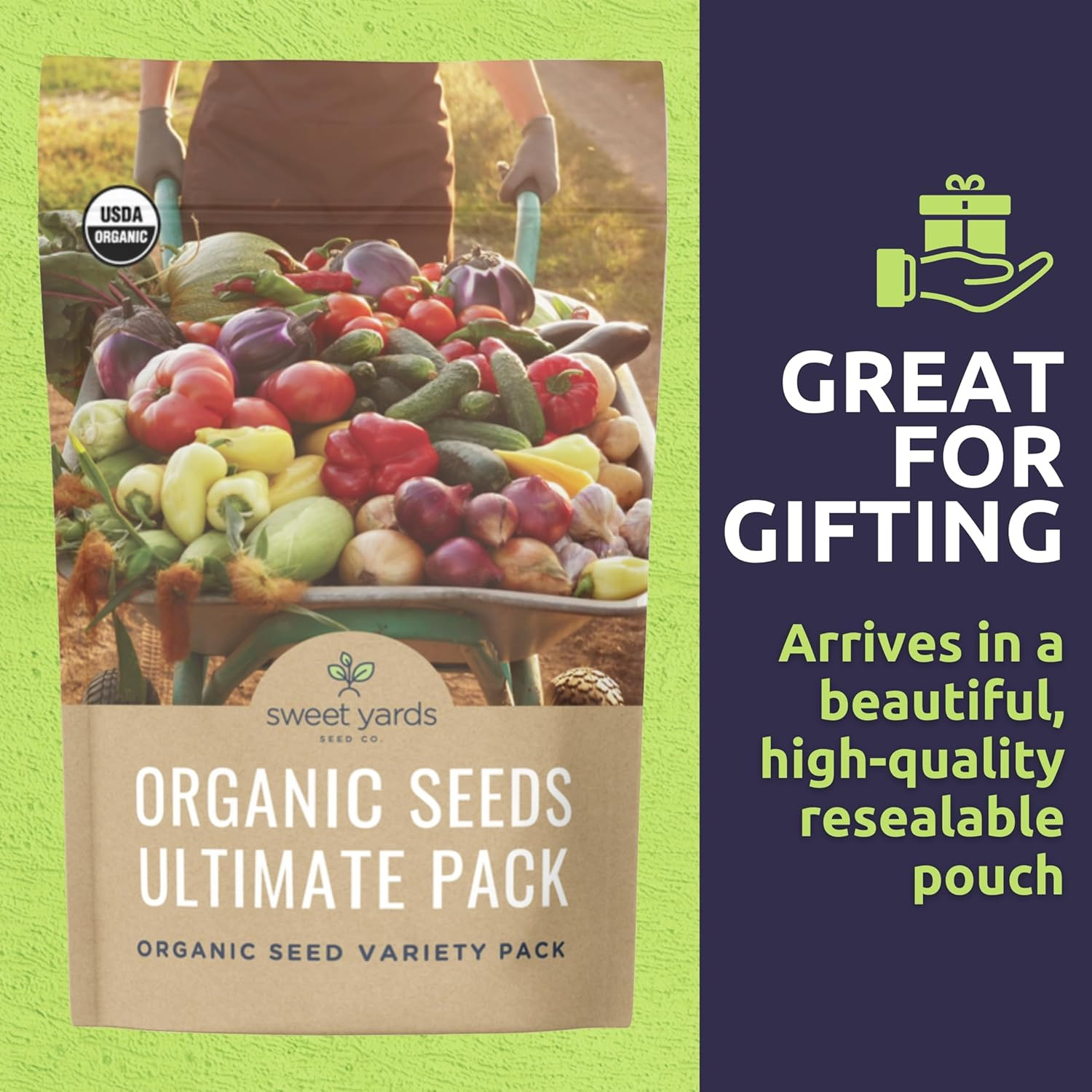 60-Pack Ultimate Organic Non-GMO Seeds Variety for 2026 Planting Season