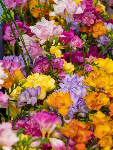 10 Double Mix Freesia Flower Bulbs ready to plant