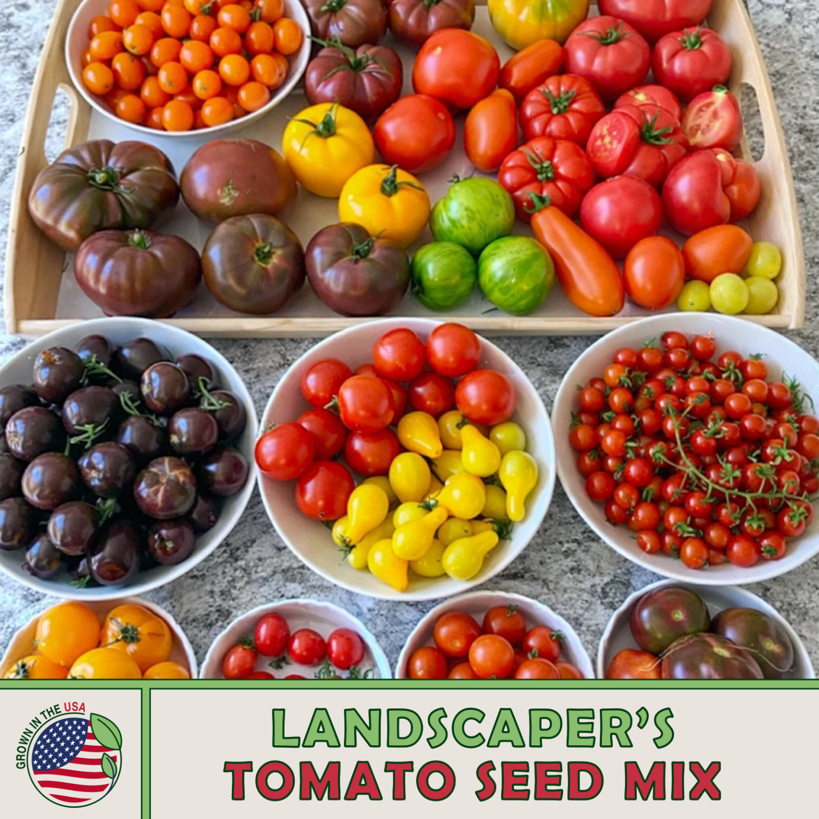 Landscaper’s Pack THE ULTIMATE TOMATO MIX over 25 varieties! Non-GMO 300 Seeds!