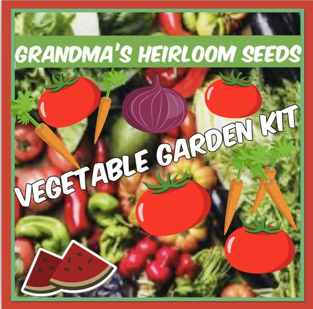 Pack of 15-Grandma’s Heirloom Survival Non GMO Vegetable Garden Seeds 