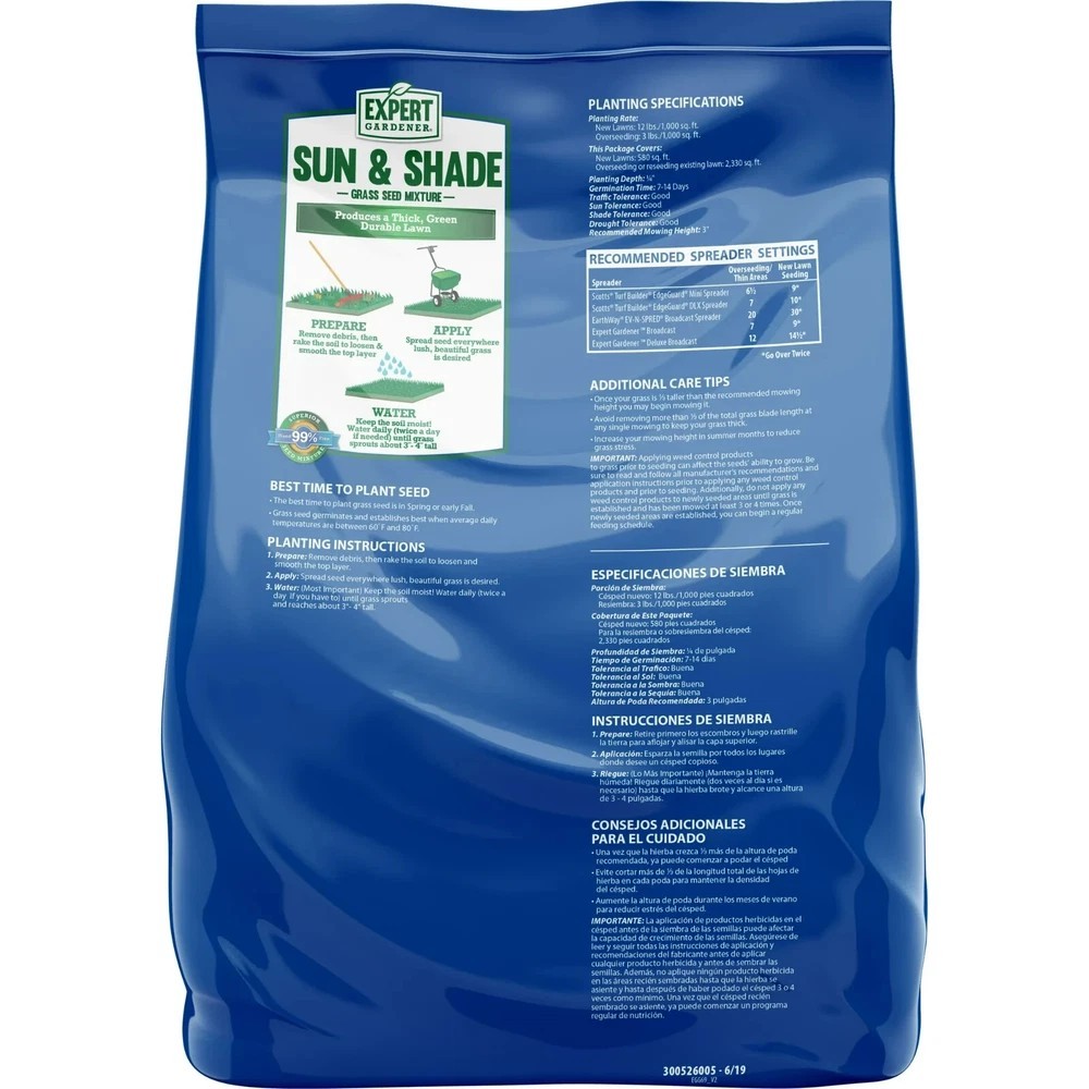 Kentucky Bluegrass Northern Grass Seed Mix, for Sun to Partial Shade, 7 lb. NEW