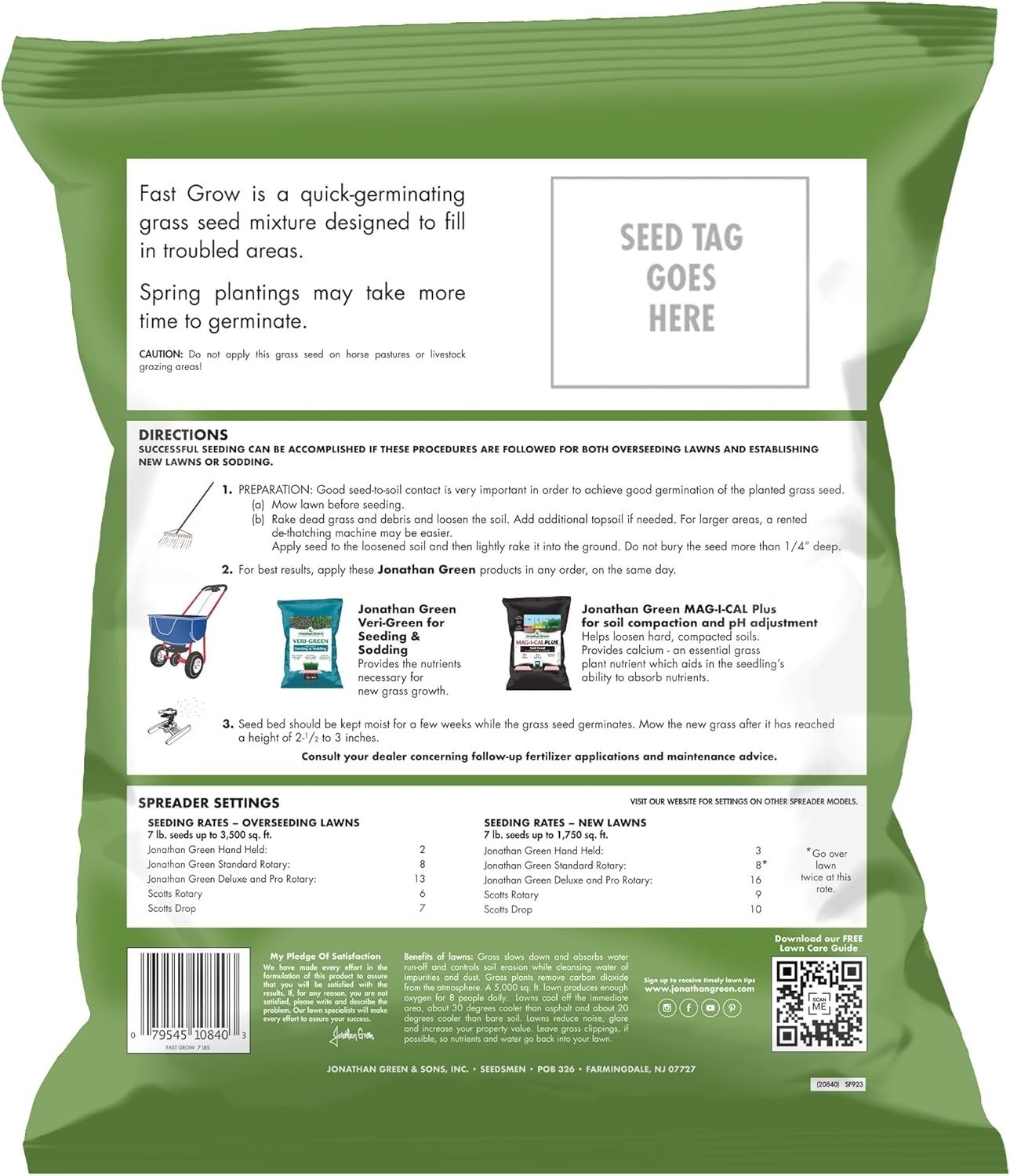 (7 lb) Semilla De Pasto De Crecimiento Rapido – Semilla De Cesped De Estacion
