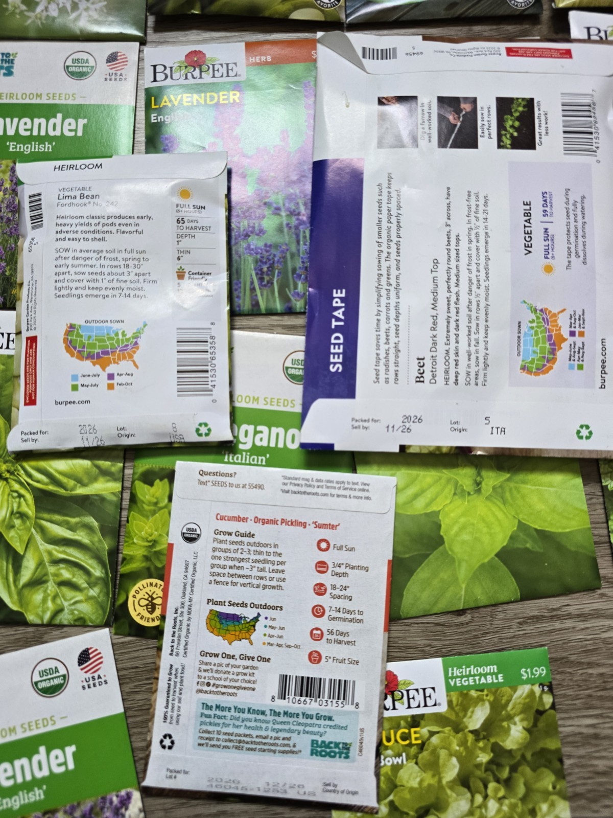 Lot 2 Of 107 seeds Vegetable, Flowers And Herb Seed Packets 2026 mix gardening.