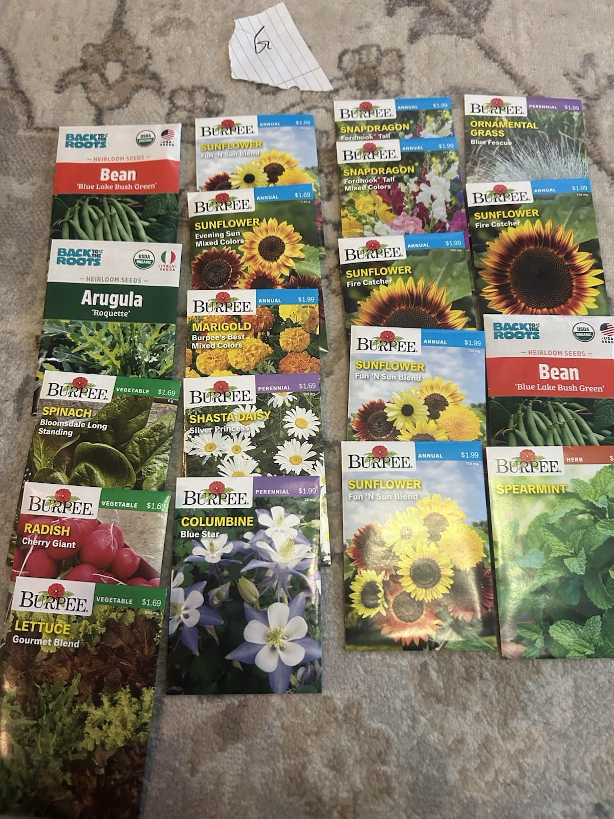 Lot G seeds Vegetable, flowers And Herb Seed Packets Packs 2025 mix gardening.