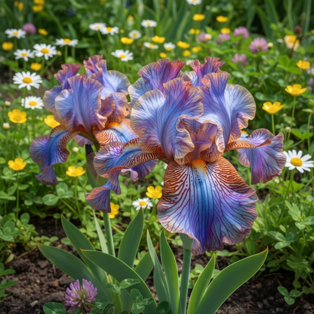50 Multicolor Iris Flower Seeds – Rare Veined Rainbow Blooms