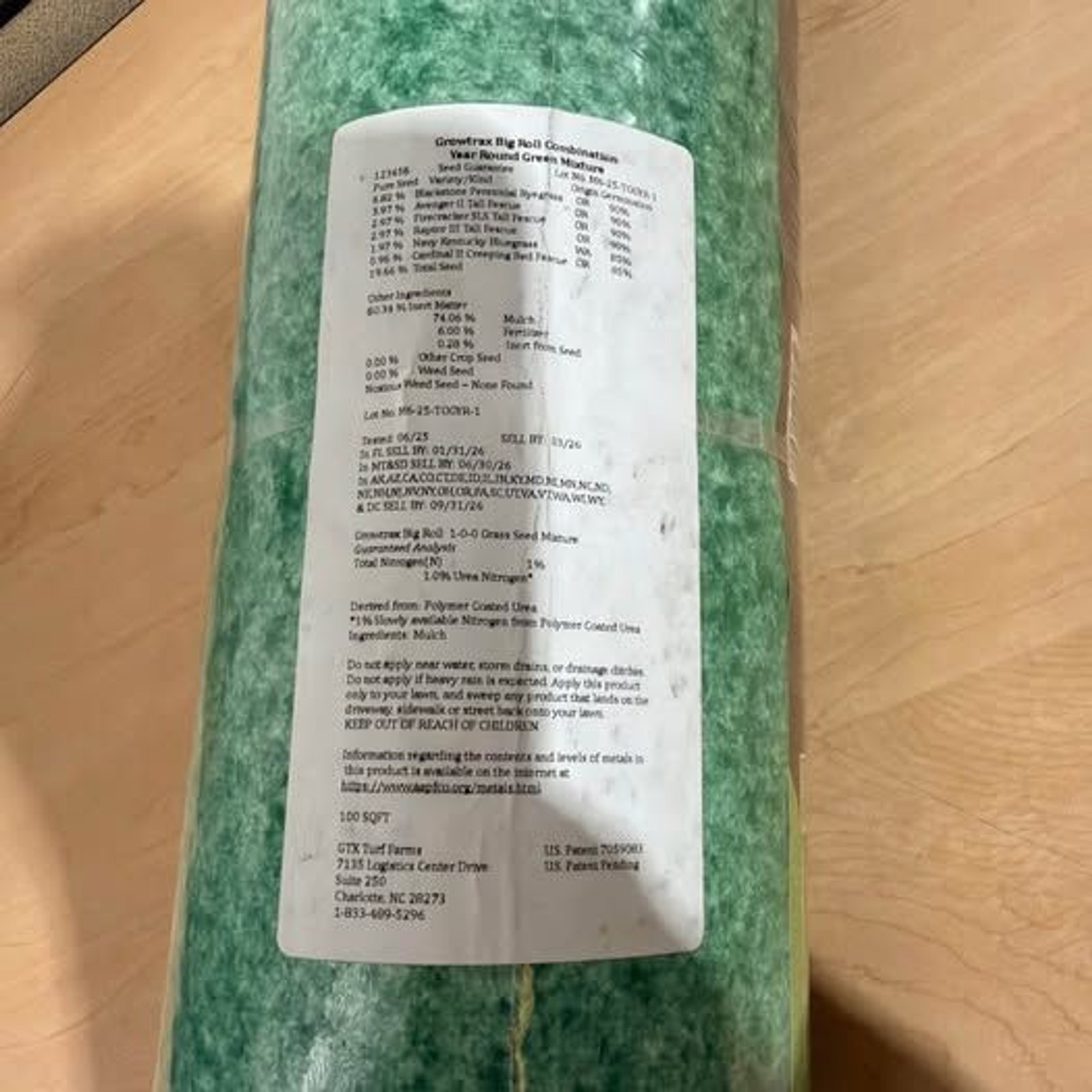 Grotrax Biodegradable Grass Seed Mat – 100 sqft Year Round Green – Grass Seed