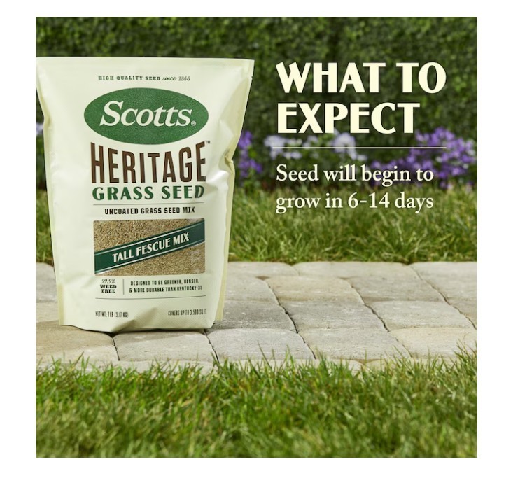 [FASH SALE] Scotts Heritage Tall Fescue Grass Seed 7 lb Lawn Seed New