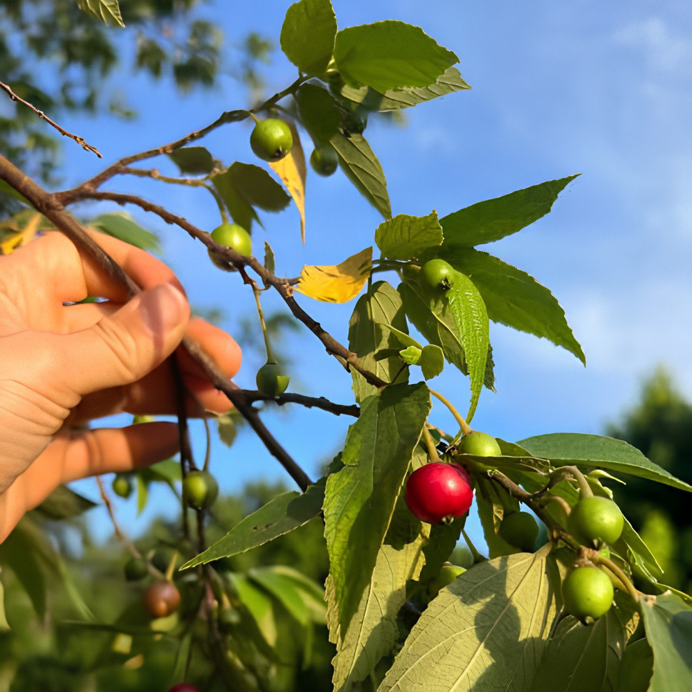 Red Strawberry Jamaican Cherry Live Plants 4-6 Inches Tall Rooted Muntingia