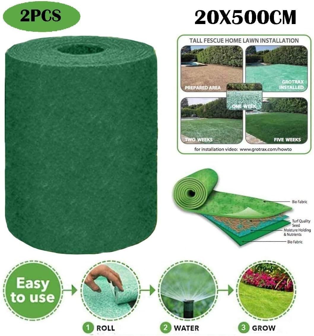 Grass Seed Mat Roll, Biodegradable Lawn Seed Mat,Backyard Plant Growing Grass…