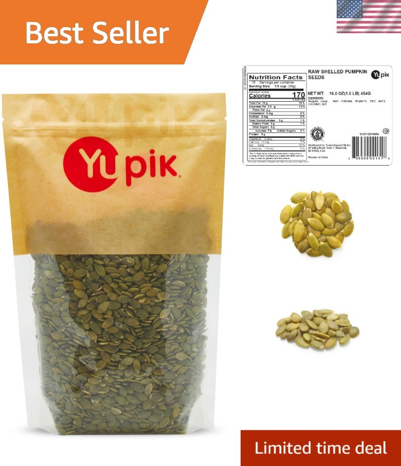 Nutty Raw Pumpkin Seeds 1 lb – Shelled Pepitas, Gluten-Free & GMO-Free