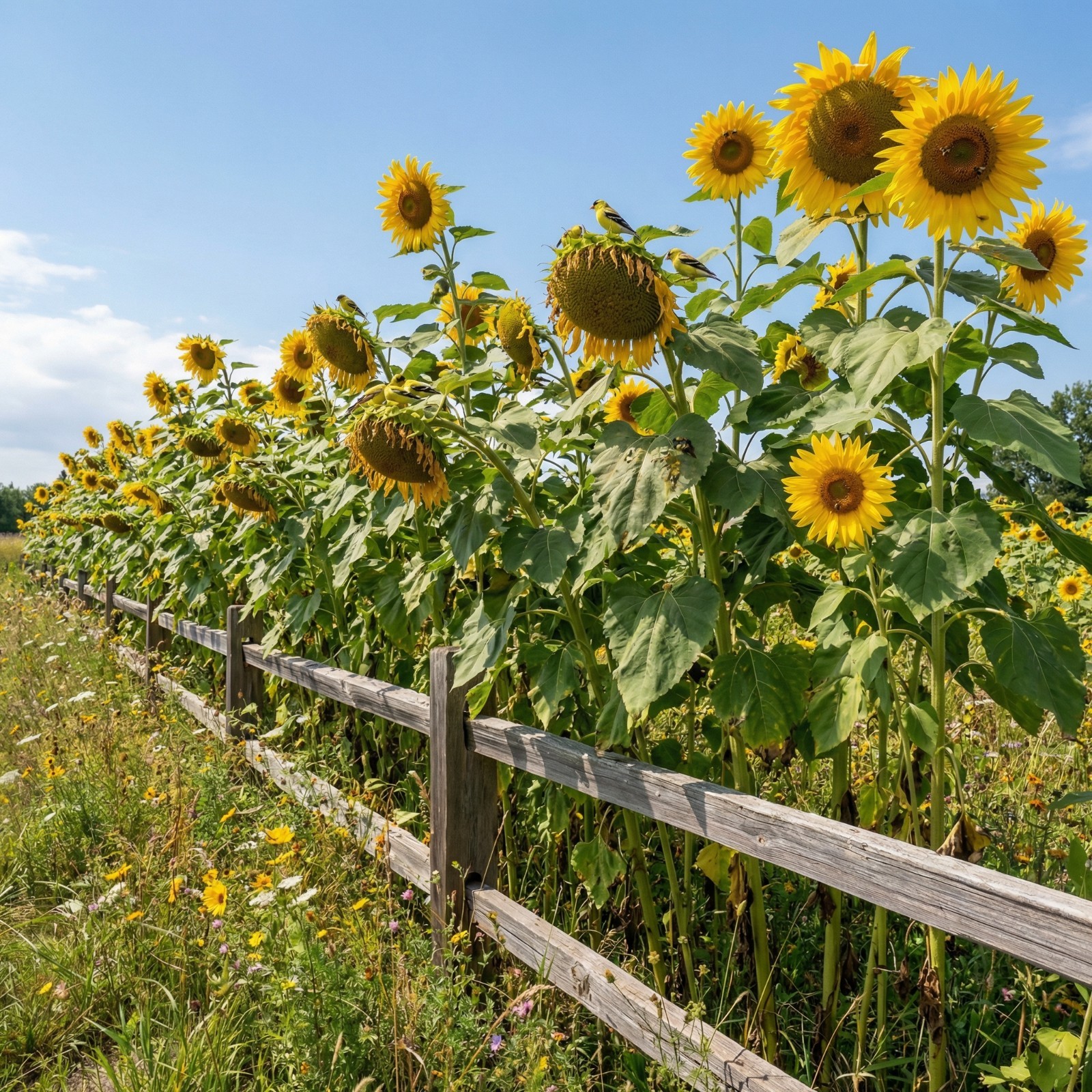 Sunflower GIANT TRIO MIX Mammoth Mongolian Skyscraper Heirloom Non-GMO 75 Seeds!