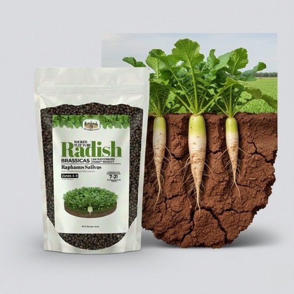 Old Cobblers Farm™ Wicked Tuff Turf Daikon Tillage Radish Seed – Soil Builder