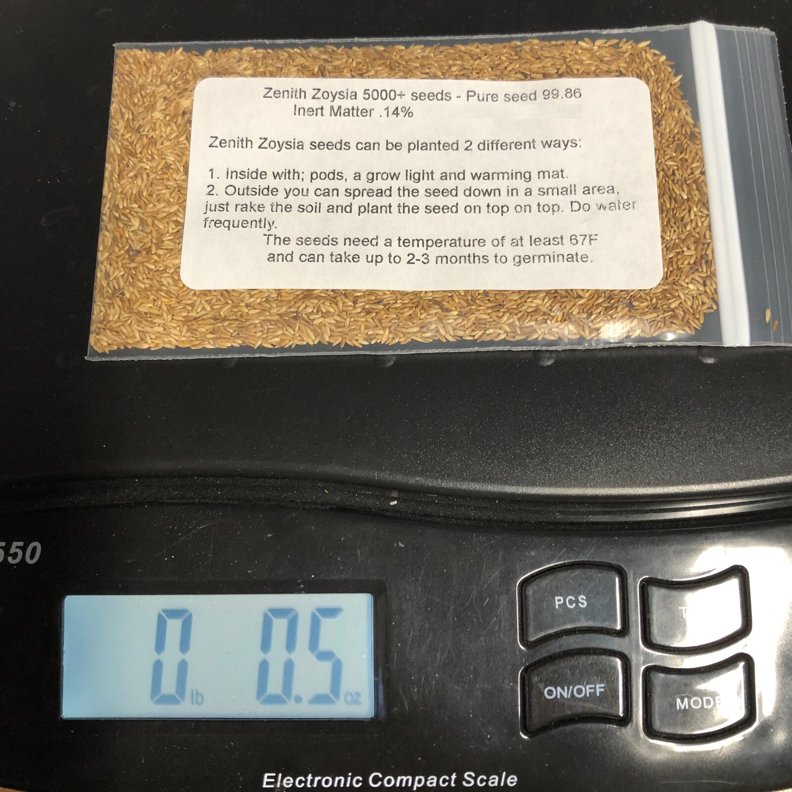 Zenith Zoysia Grass 5000 seeds starter kit