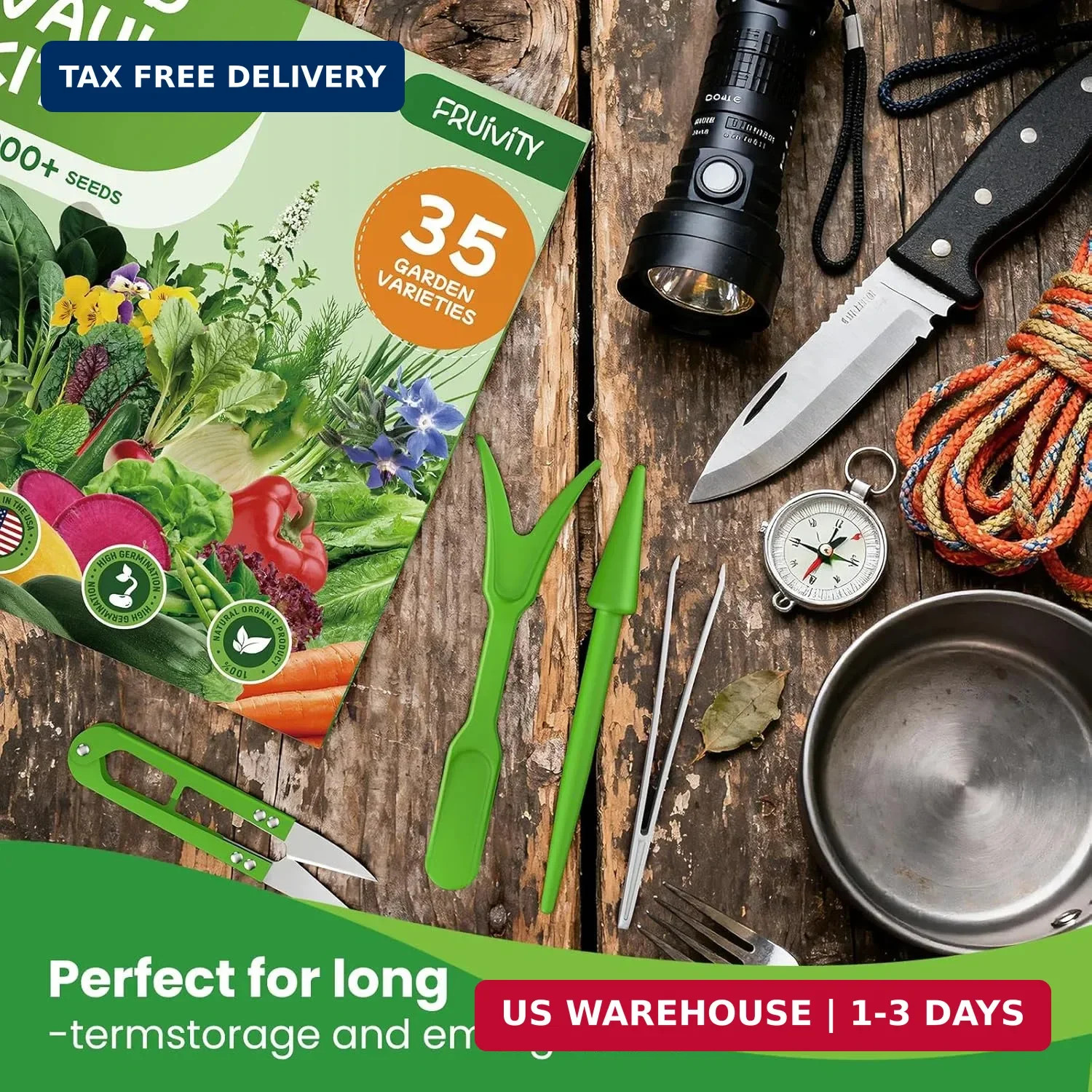 35 Heirloom Seeds Variety Pack – 21000+ Non-GMO Seeds for Planting Vegetables an