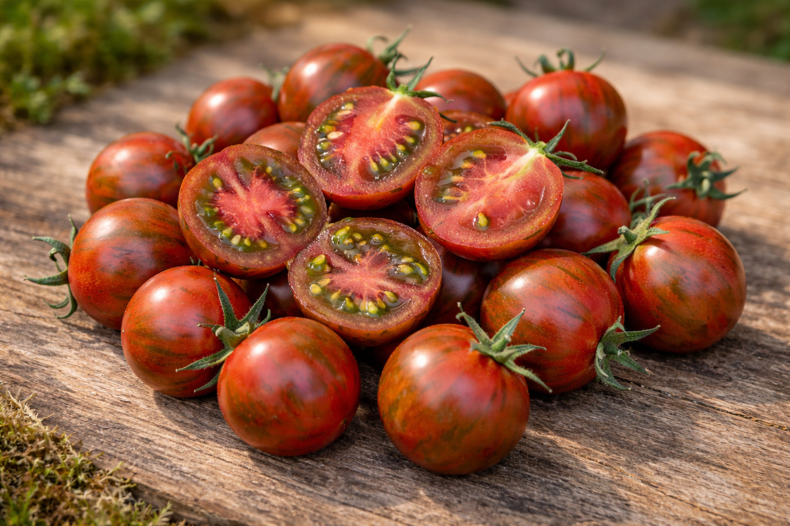100 Heirloom Black Zebra Cherry Tomato Seeds – 3-4oz Dark Striped Indeterminate