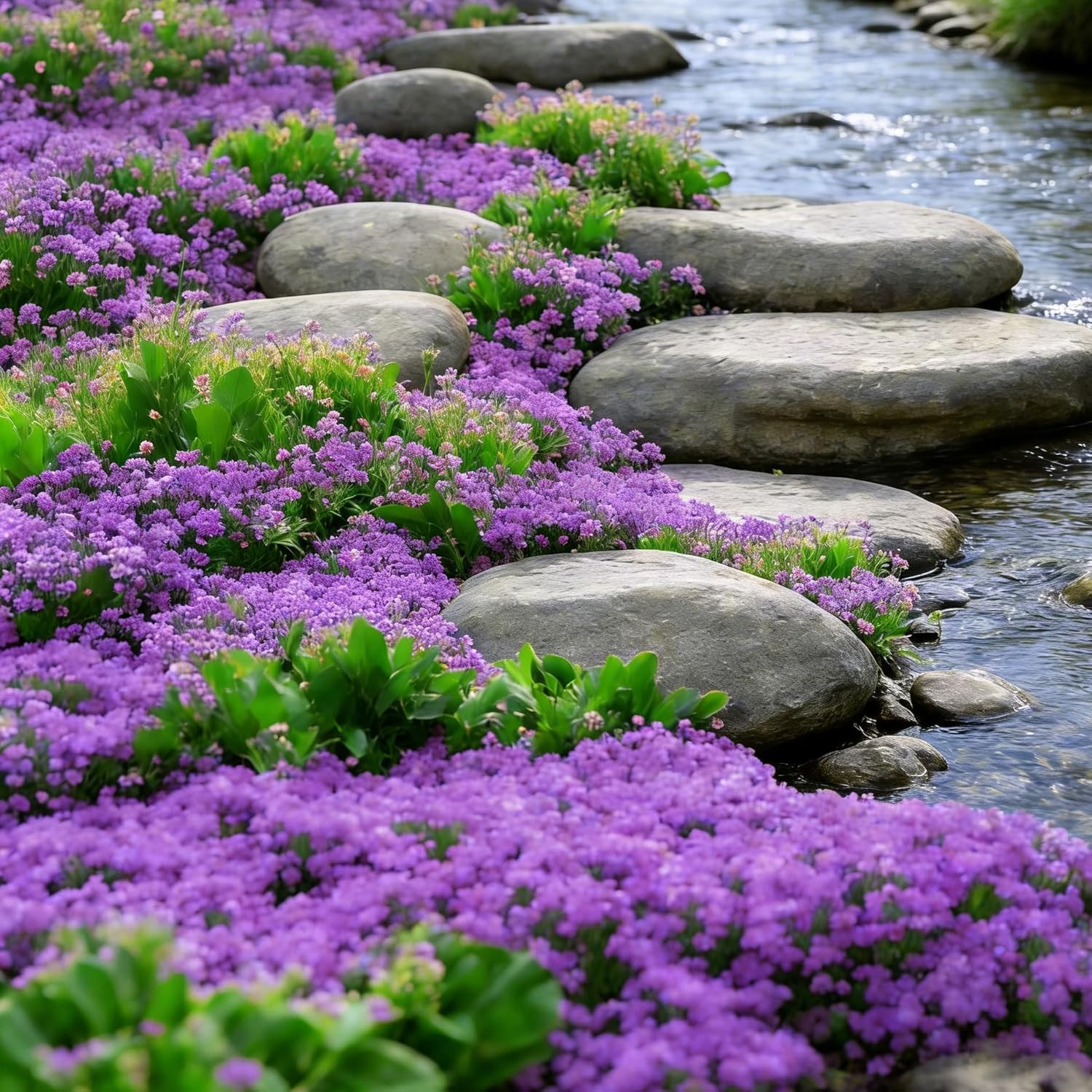 Mix Creeping Thyme Ground Cover Flower Seeds for Planting, 20000+Pcs Perennial C