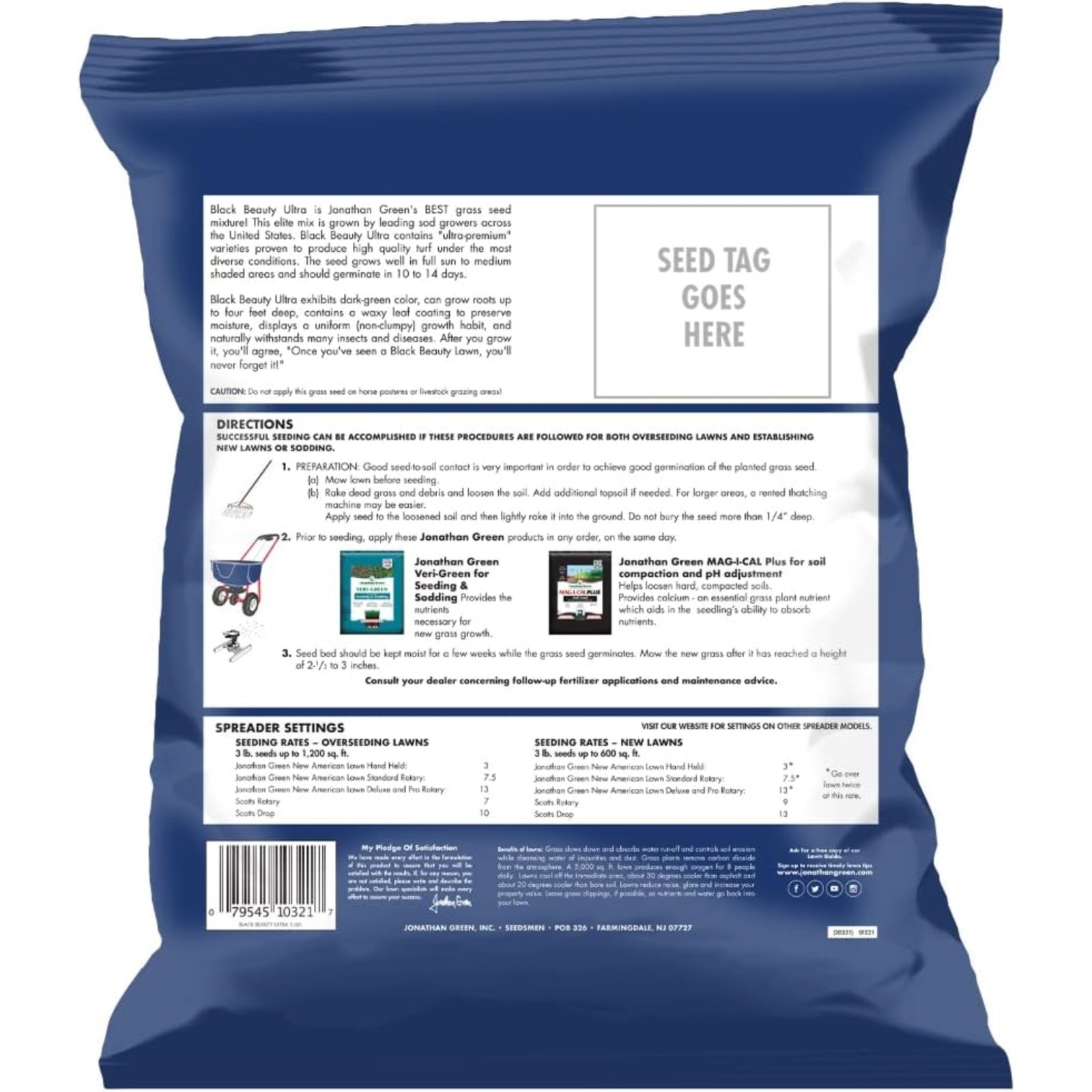 Jonathan Green Black Beauty Ultra Grass Seed Mixture, 3lb