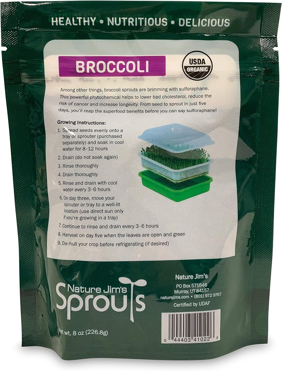 8oz Organic Broccoli Sprouting Seeds for Indoor/Outdoor Use – Nutrient-Packed