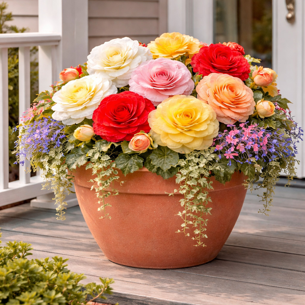Odorata Begonia Bulbs Mix – Fragrant Double Flowering Begonias (3 Bulbs)