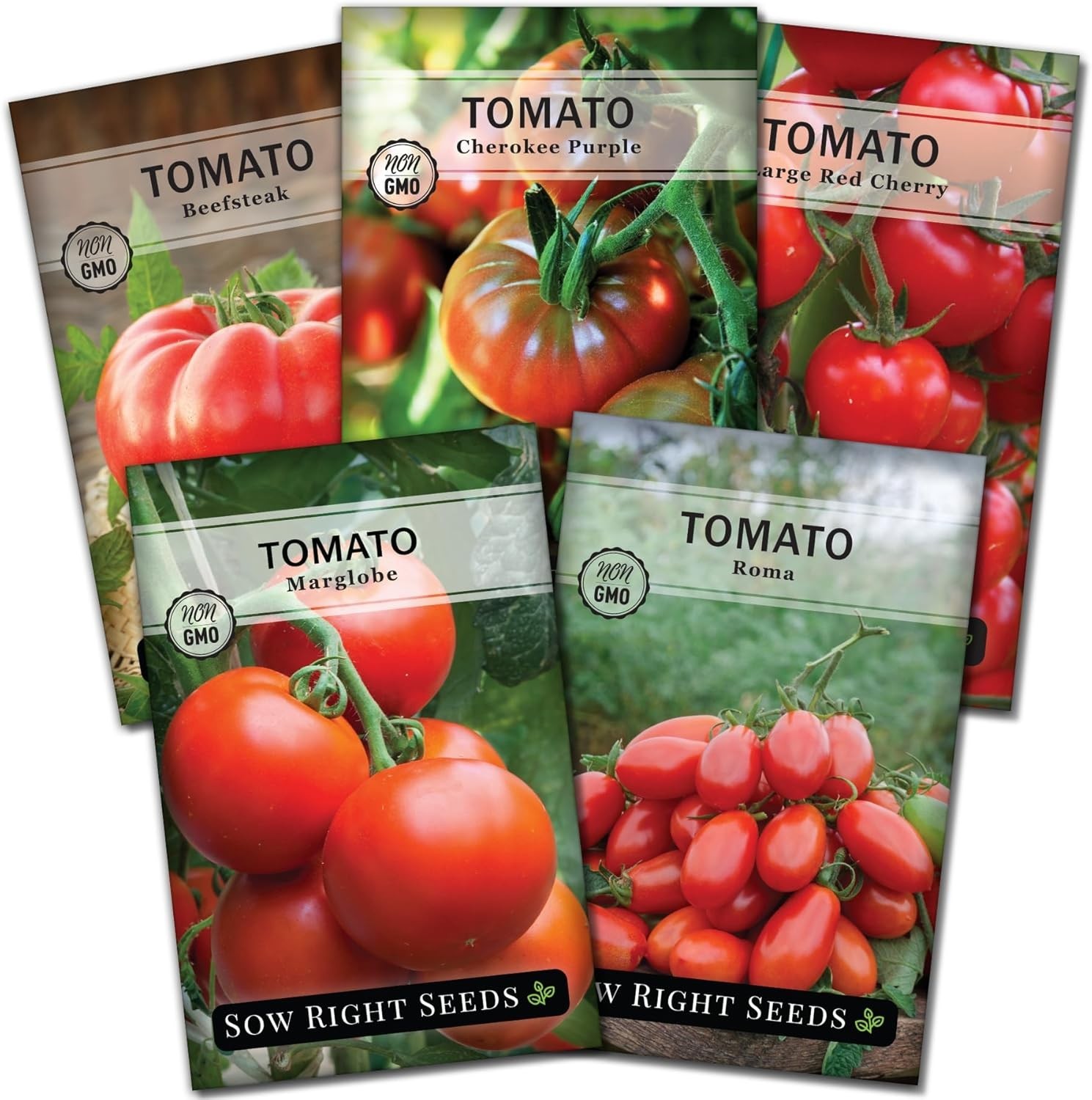 Classic Tomato Seed Collection for Planting – Cherokee Purple, Beefsteak, Lar…