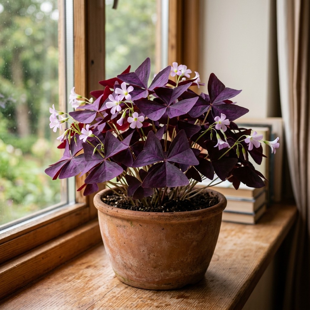 30 Pcs Purple Shamrock Oxalis Seeds Ornamental Foliage Seeds for Balcony Potting