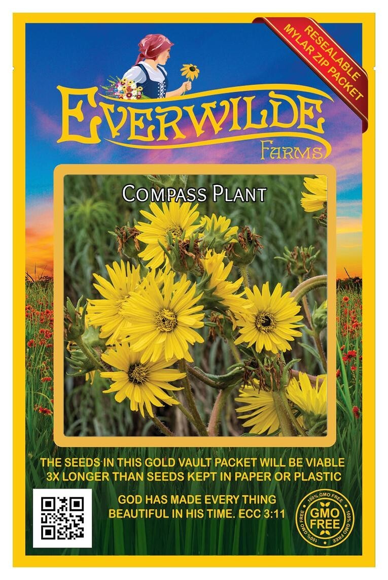 20 Compass Plant Wildflower Seeds – Everwilde Farms Mylar Seed Packet