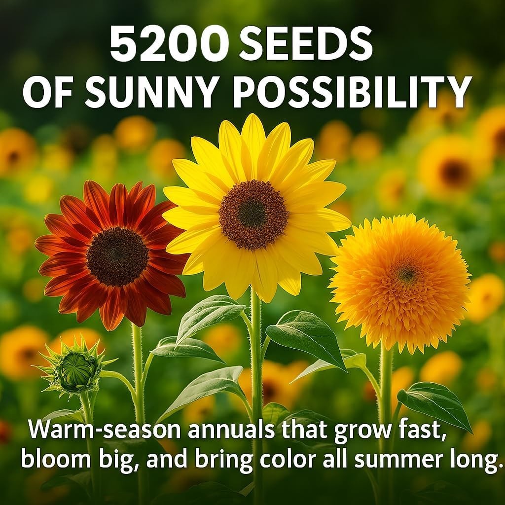 5200+ Sunflower Seeds for Planting Bulk Variety Pack, Get More Sunflower Seed…