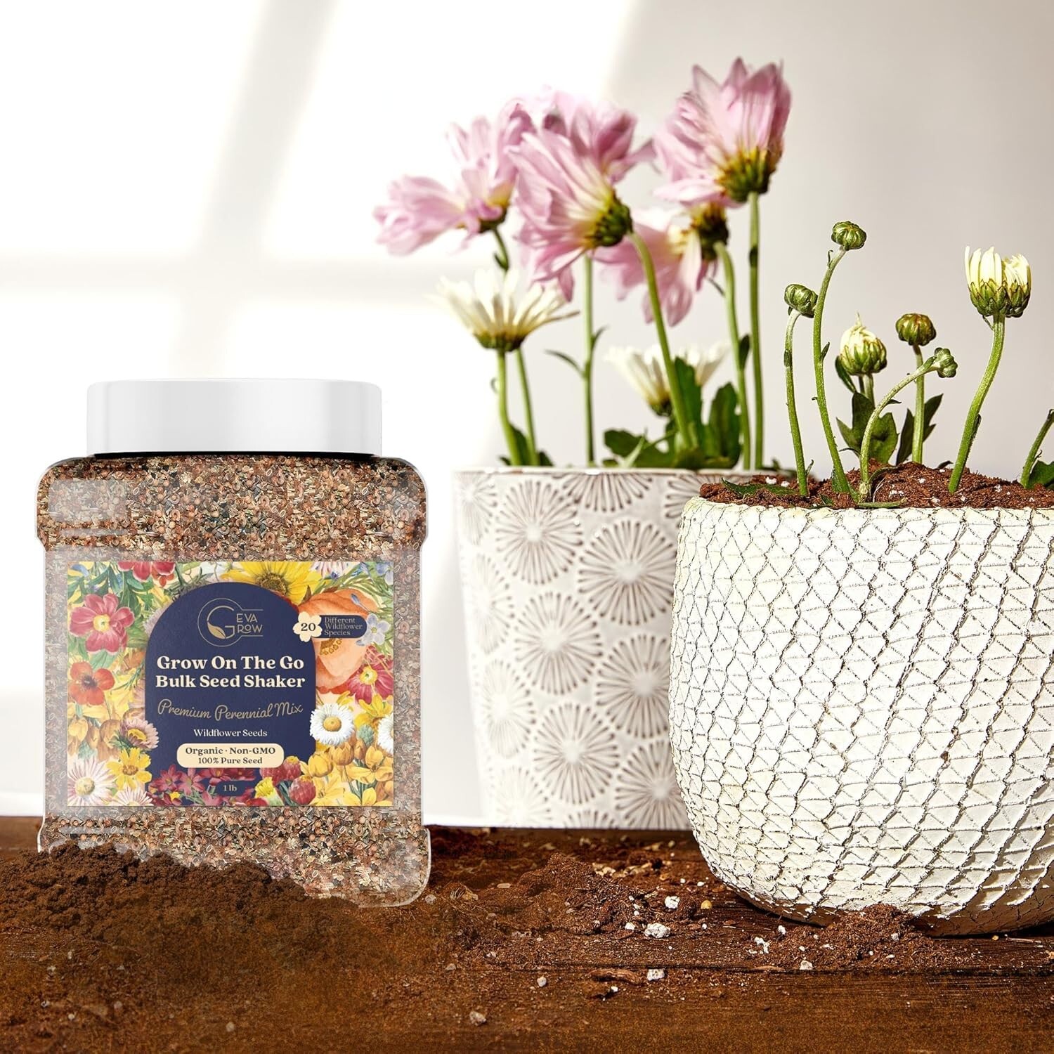 Revitalize Your Yard with Bulk Wildflower Seed Shaker – 900,000+ Organic Seeds