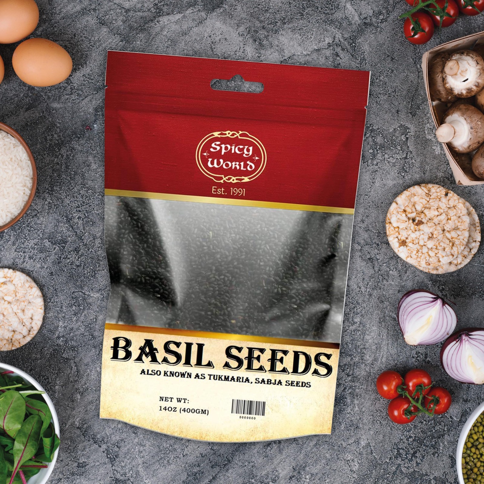 Basil Seeds 14 Ounce Bag – Tukmaria, Sabja Seeds – Used in Falooda & Ayurveda