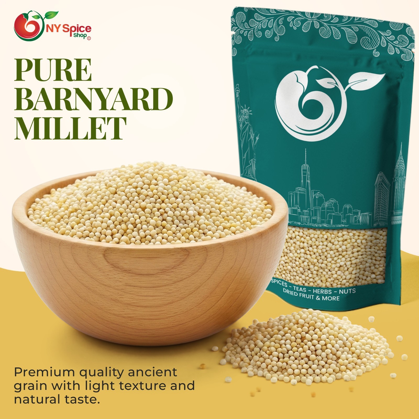 Barnyard Millet, Sawan – (Echinochloa frumentacea) Premium Quality – NY Spice