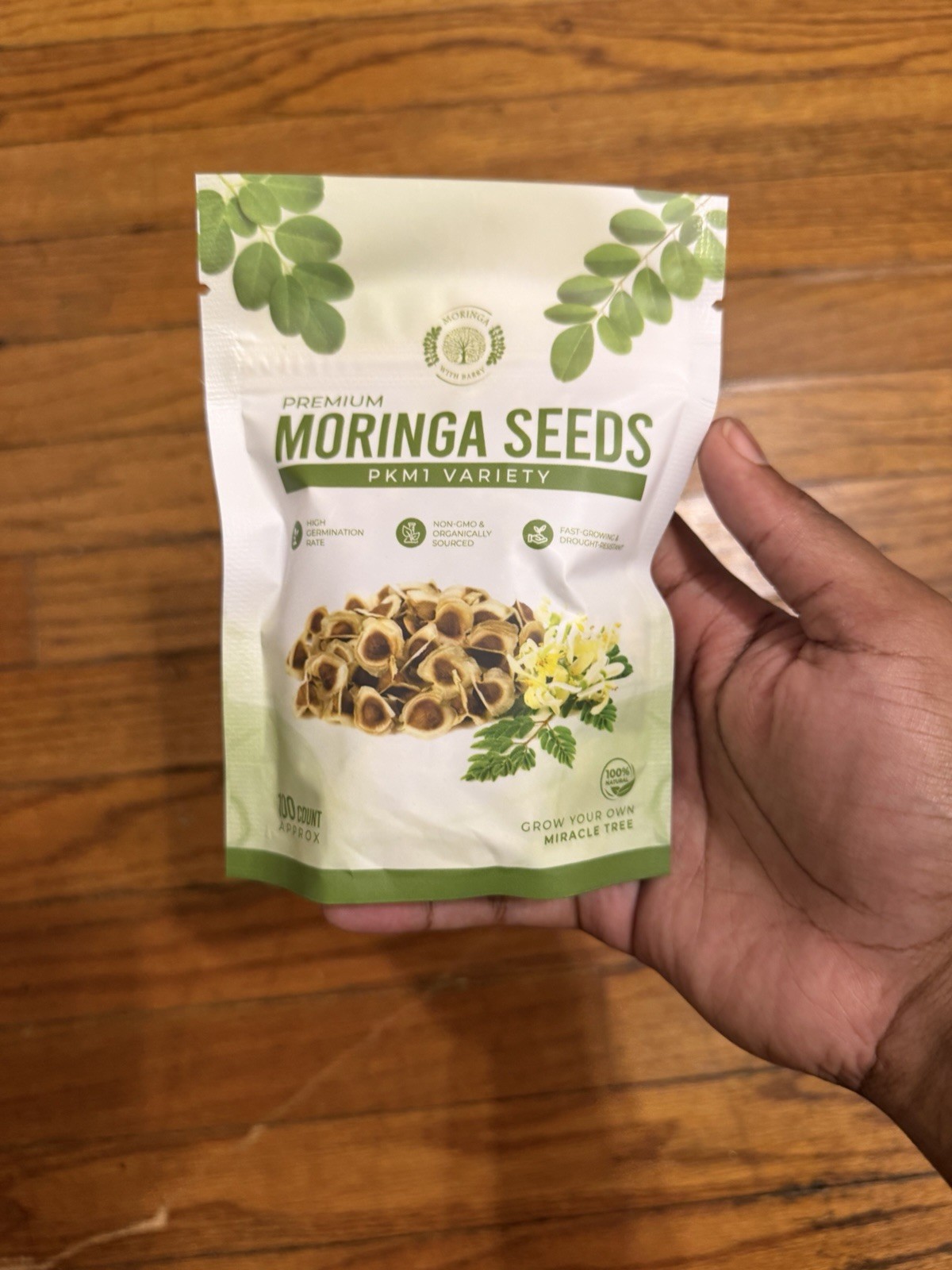 Moringa Seeds PKM1 Variety Fast Growing Green & White Tree Seeds