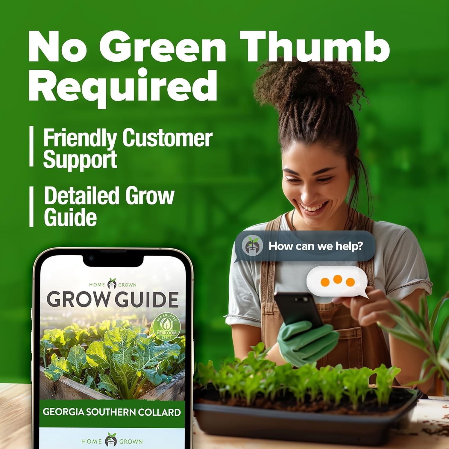 Heirloom Collard Green Seeds 600 Non GMO Great for Beginners and Experts