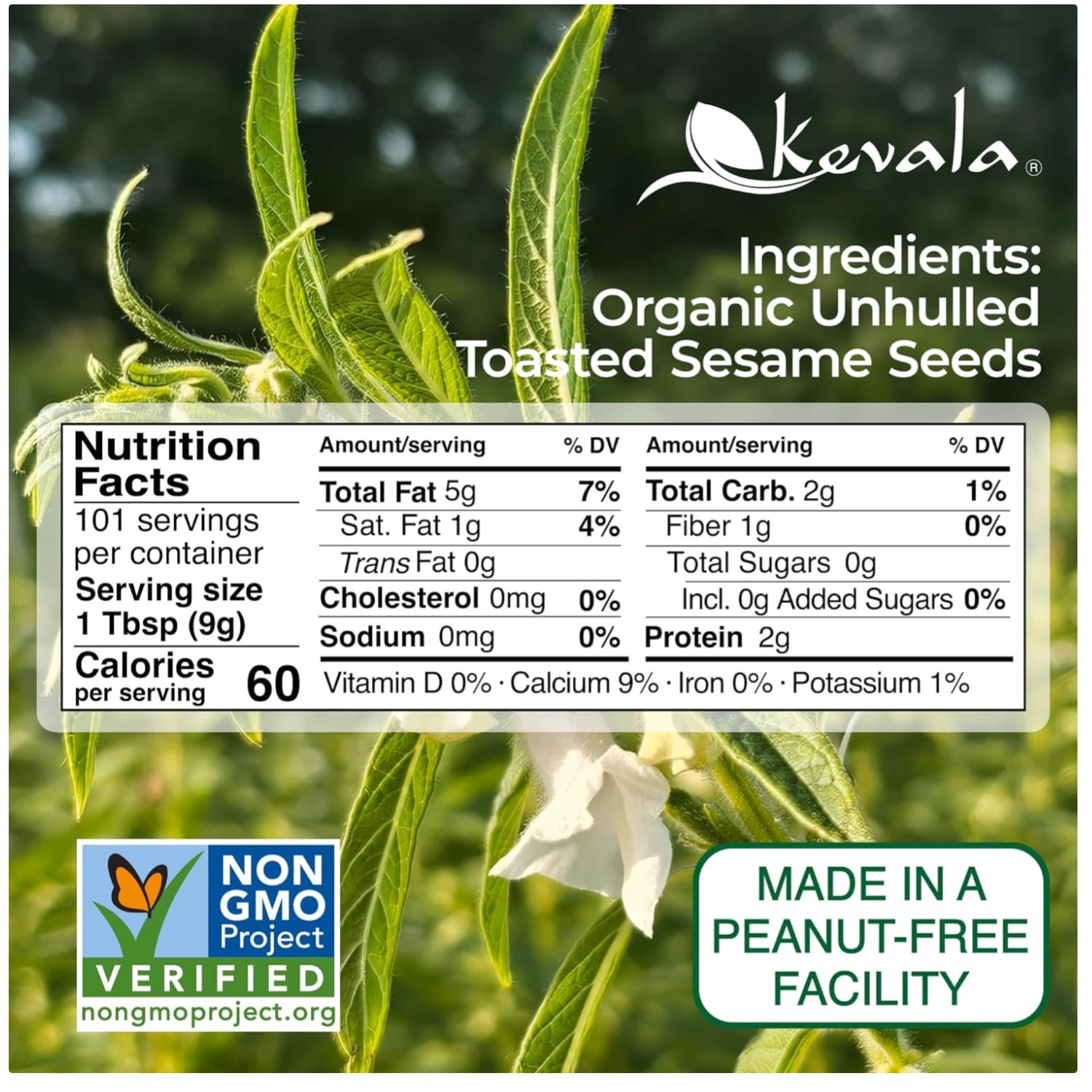 Organic Toasted Sesame Seeds 32 oz Bag