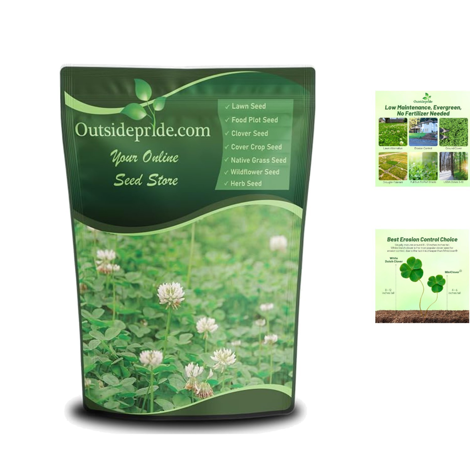 Versatile 5 Lbs. White Dutch Clover Seeds – Ideal for Food Plots & Ground Cover