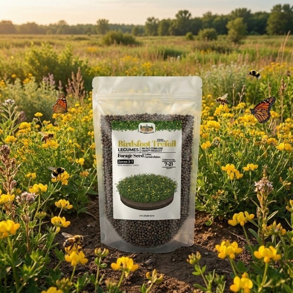 Old Cobblers Farm™ Wicked Tuff Turf Empire Birdsfoot Trefoil Seed – Green Forage