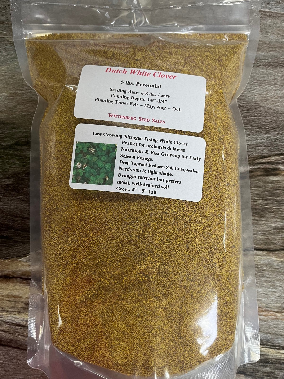 5 lbs Dutch White Clover – Lawns – Deer Food Plot / Wildlife Seed