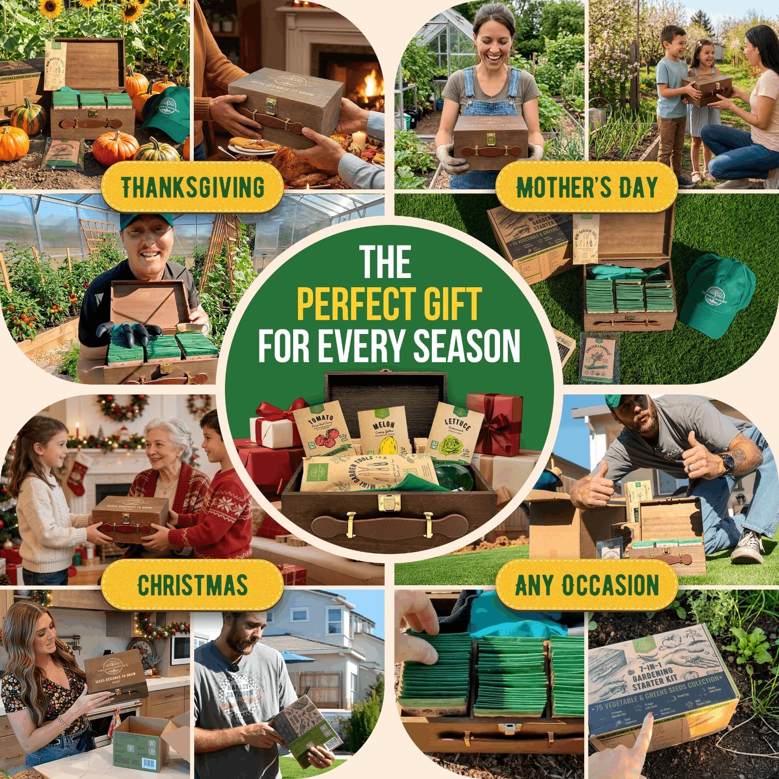 75 Vegetable & Greens Seed Variety Pack – Non-GMO Heirloom Seeds for Garden Kit