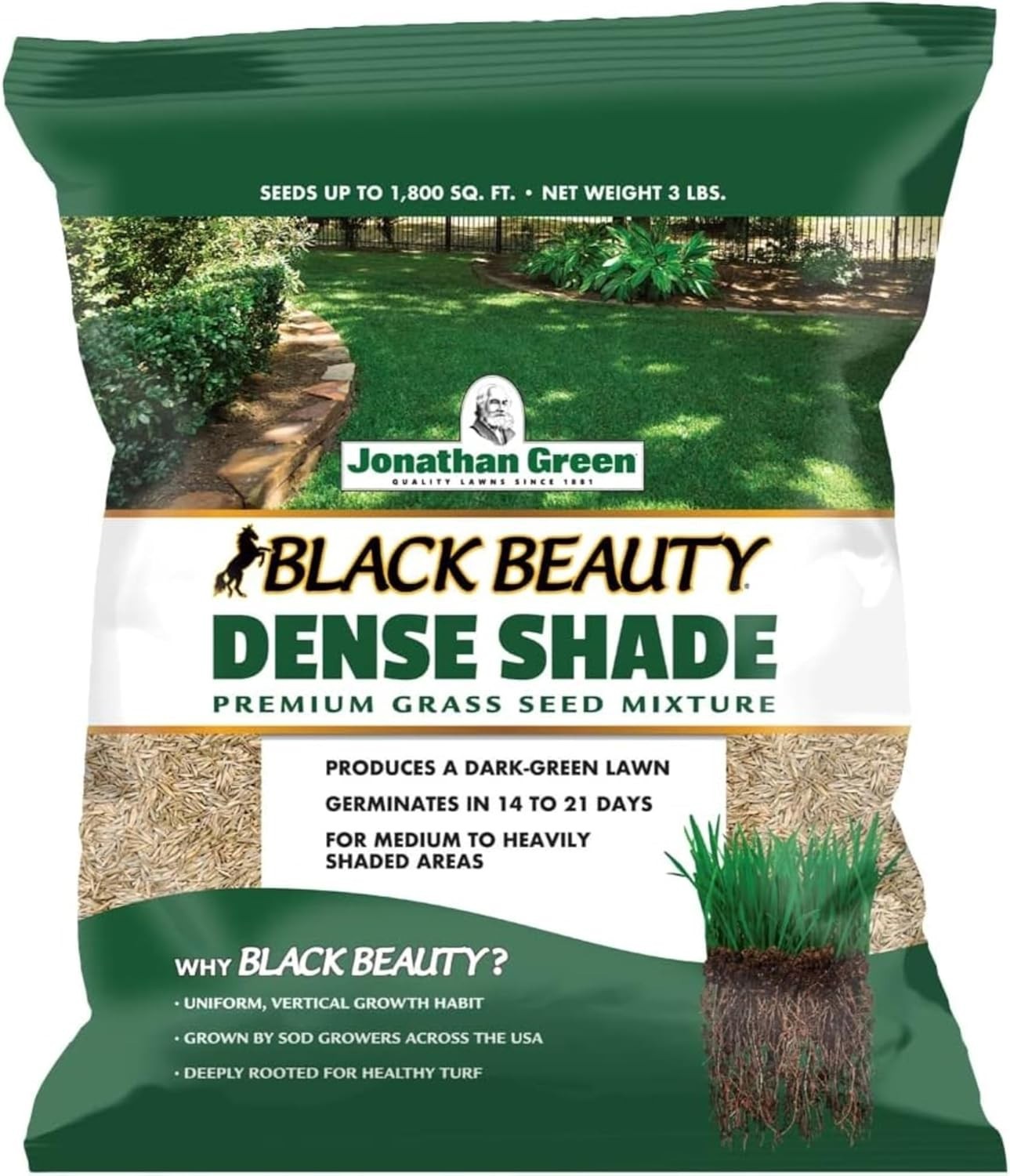 Shade Resistant Grass Seed 3 lb Coverage up to 1800 Square Feet