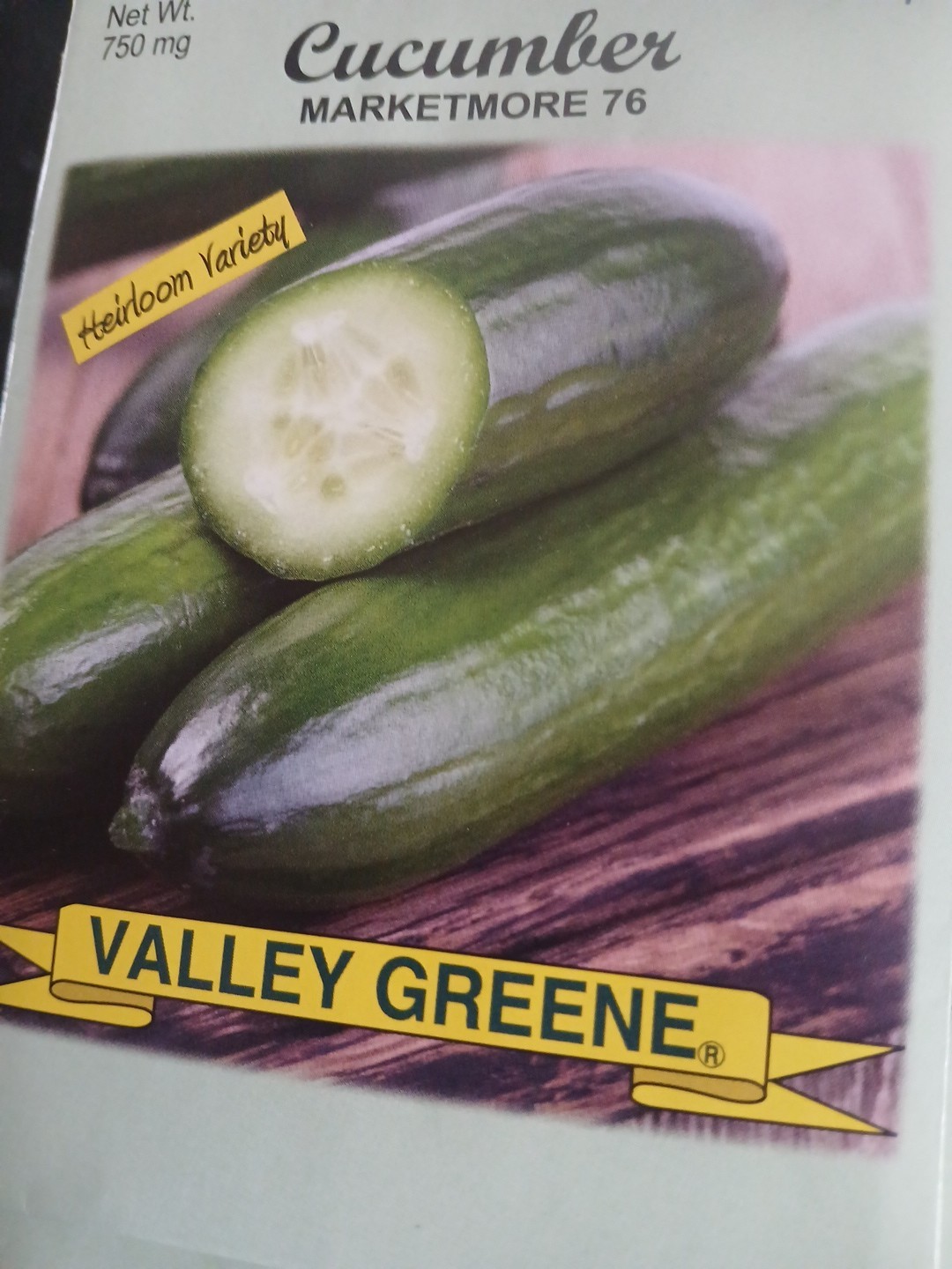 Vally Greene Cucumber Variety Lot Of ( 6 Marketmore 76 , 9 White Spine)