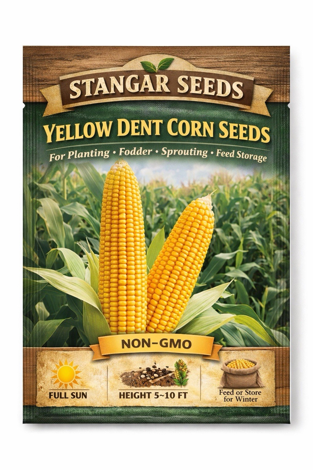 Yellow Dent Corn Seeds for planting fodder sprouting feed storage NON-GMO