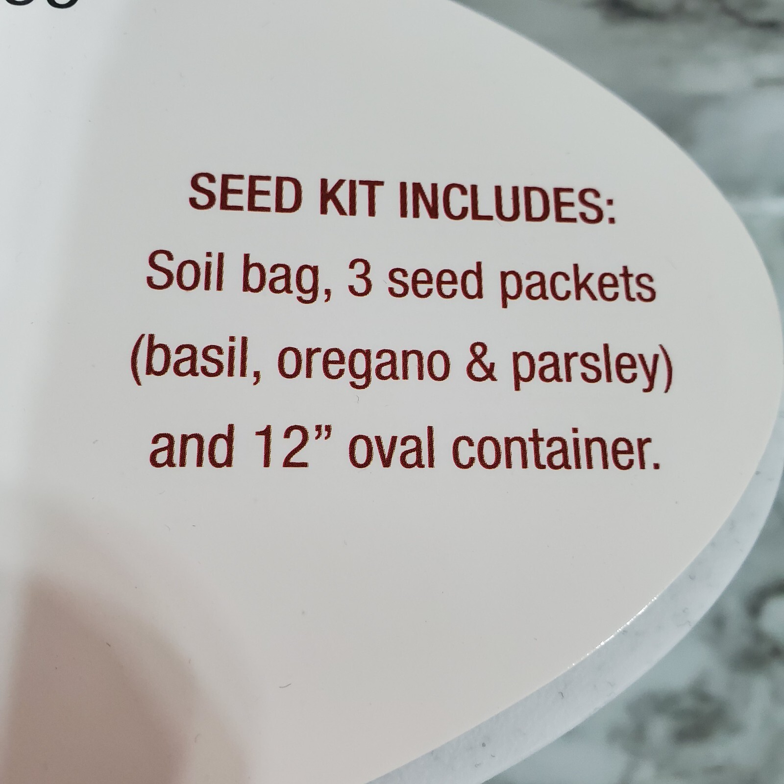My Herb Garden White Basil, Oregano, Parsley Seed Planter Kit for Kitchen Garden