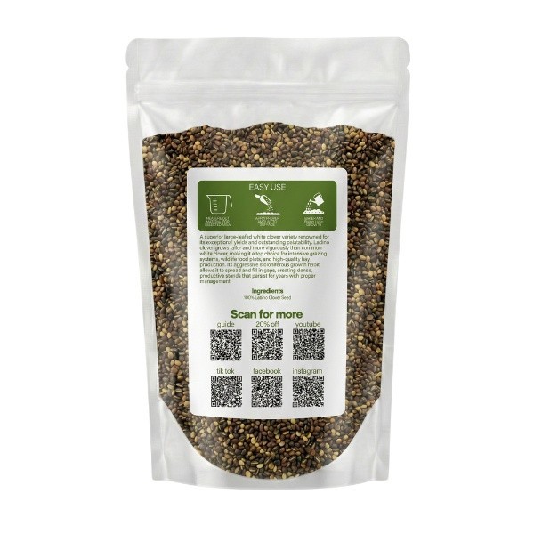 Old Cobblers Farm™ Wicked Tuff Turf Ladino Clover (Legumes) – (5/10/15/20lbs)