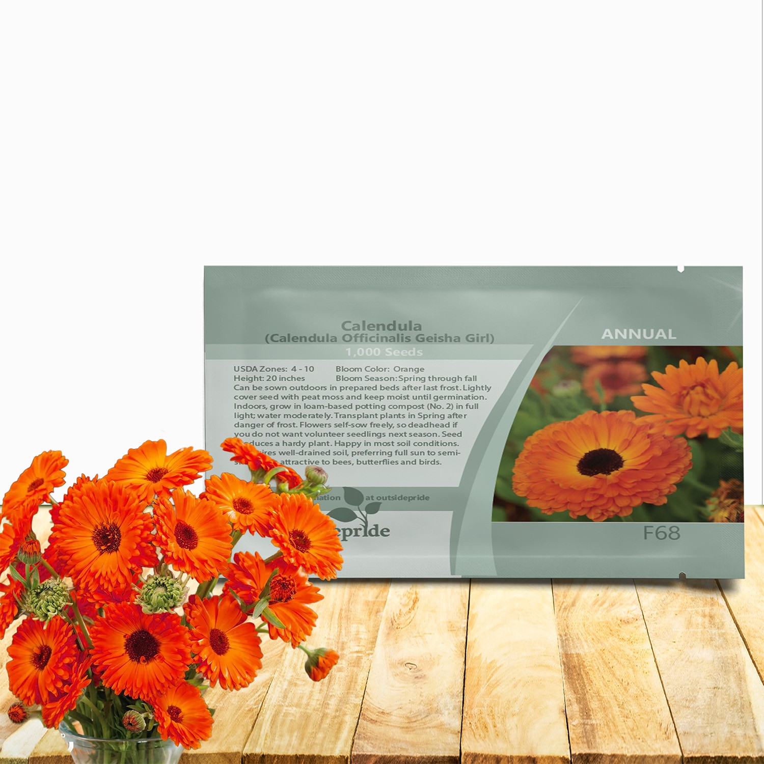 1000 Seeds Pot Marigold Seeds Drought Resistant Calendula Officinalis