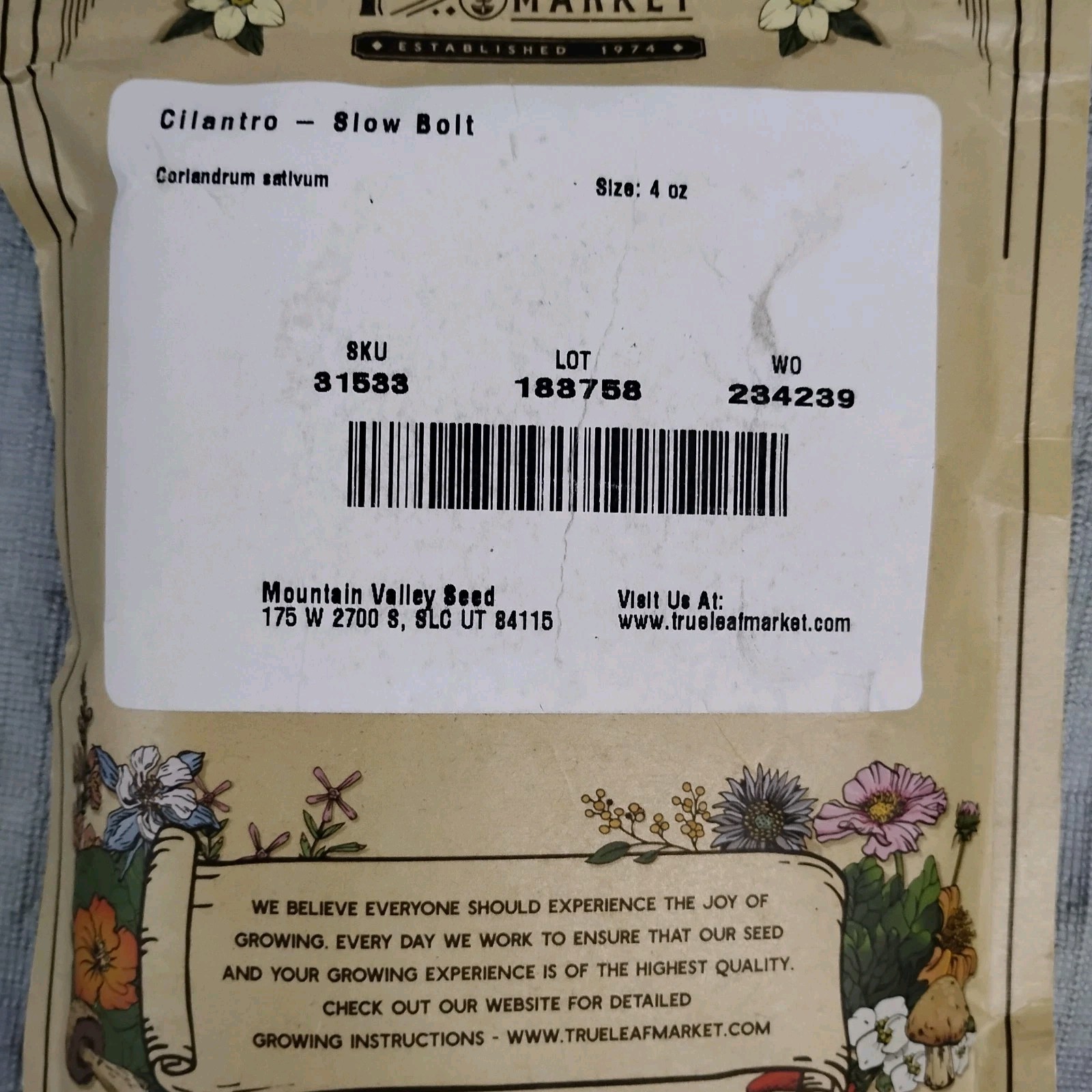 Non-GMO Seeds Cilantro Slow Bolt & Basic Salad Mix True Leaf Market Test 2021