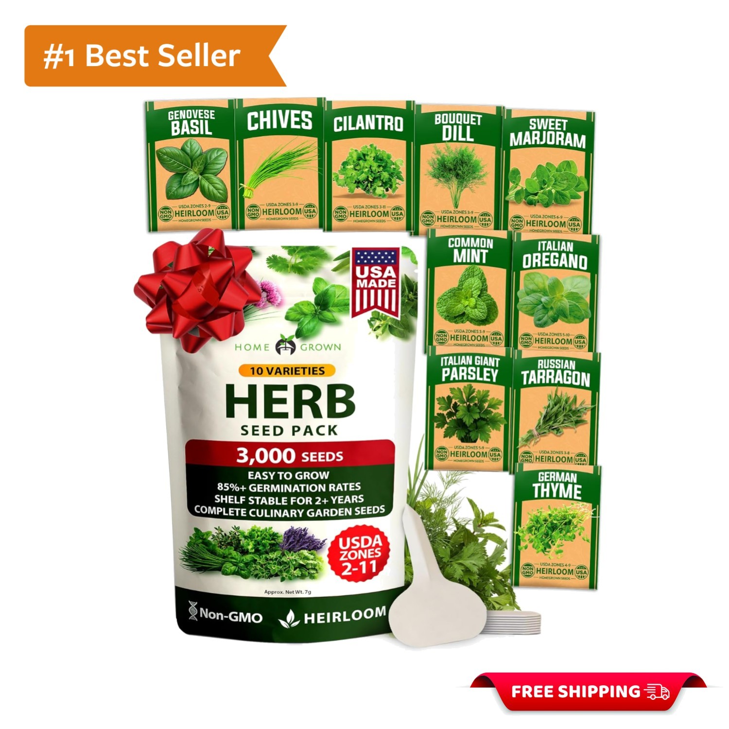 Grow Your Own Fragrant Herbs: 3000+ Heirloom Seeds for -Round Enjoyment